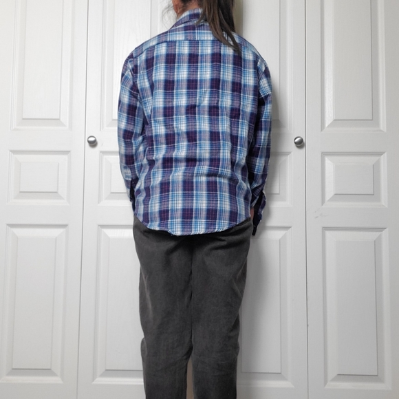 Oversized Blue and red Flannel - Picture 5 of 6